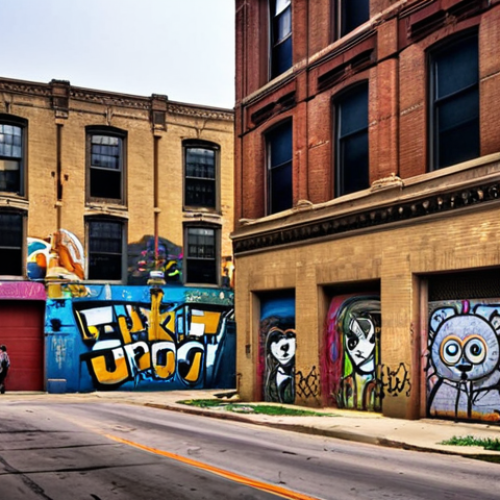 **

*   **Prompt:** "Urban decay meets vibrant street art in Chicago. Juxtaposition of industrial architecture, graffiti, and diverse people. Moody lighting, gritty realism. Inspired by Studs Terkel's storytelling and Upton Sinclair's social commentary."

**
