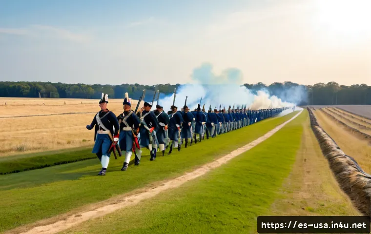 미국 독립전쟁 주요 전투 - Photorealistic historical reenactment of the Siege of Yorktown, 1781, Continental Army and French al...